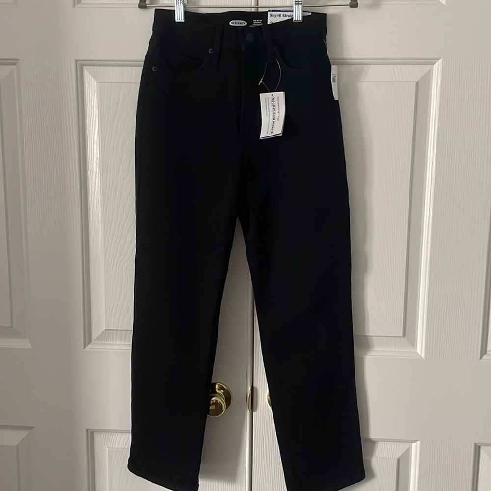Old Navy Sky-Hi Straight Black Jeans